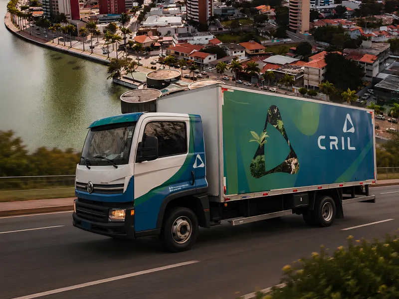 Caminhão da Cril em operação